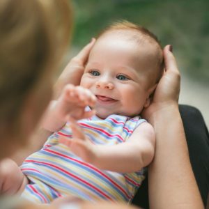 How can you encourage your baby to children?